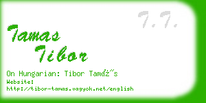 tamas tibor business card